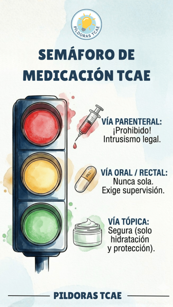 Infografía de funciones legales por Píldoras TCAE