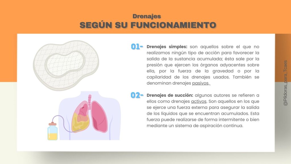 drenaje segun su funcionamiento drenaje simple, drenaje de succión